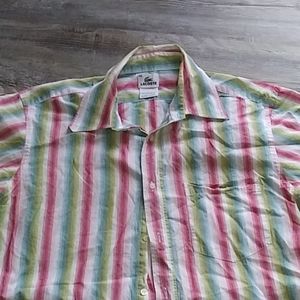 LACOSTE MENS Short sleeve, button down shirt. Size 40